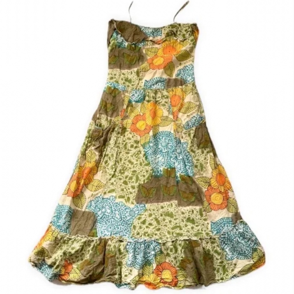 Beautiful mint green Sleeveless long maxi flowy boho dress sz S